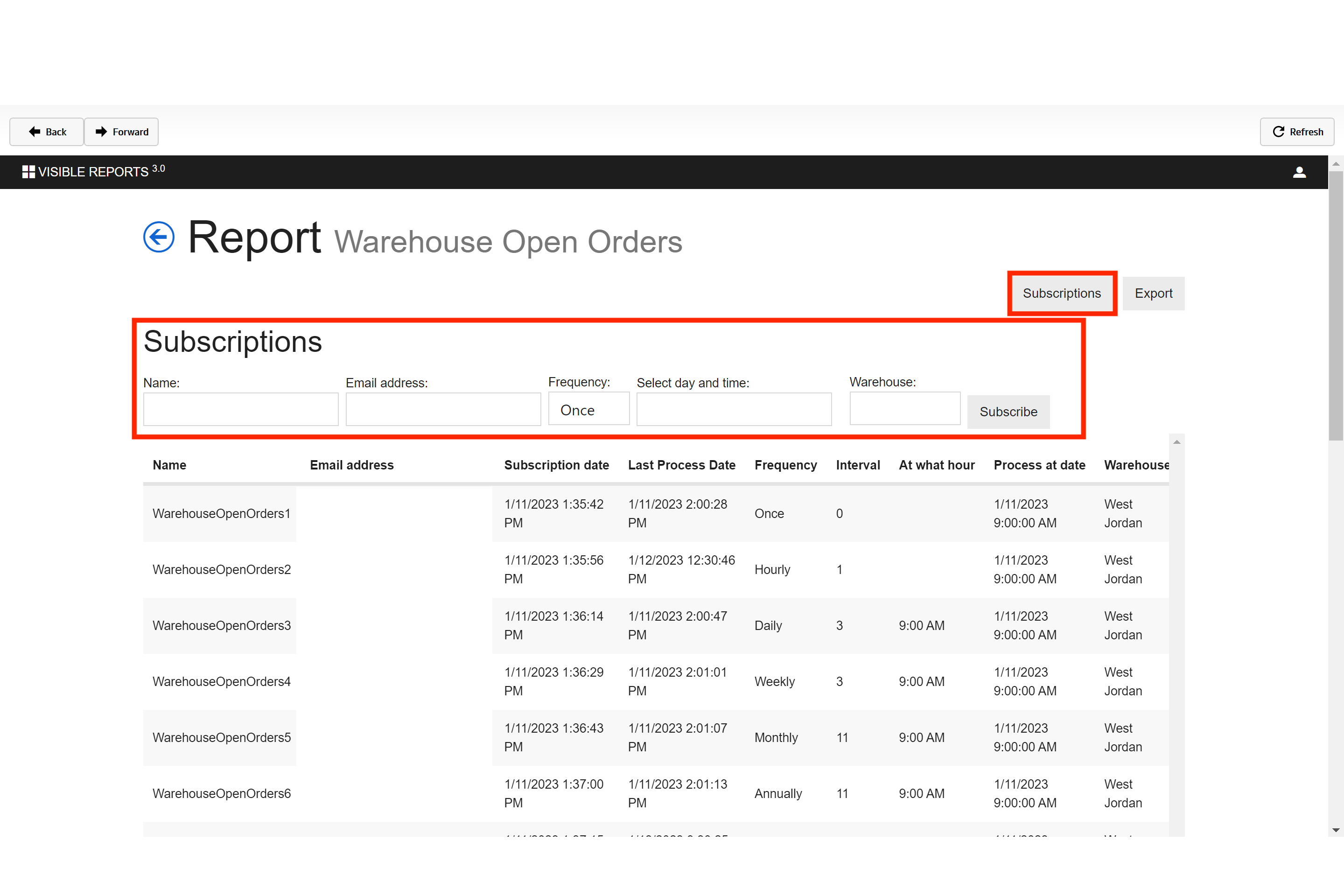 warehouseopenorderssubscription